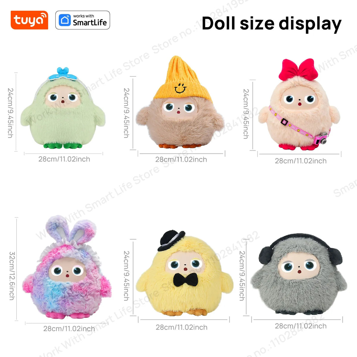 Tuya Smart AI Plush Robot Voice Interactive LED Eyes Companion