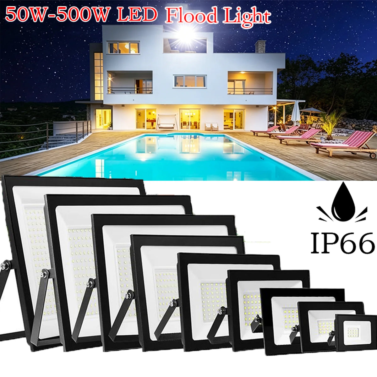 LED Flood Light Aluminum IP66 Waterproof Outdoor Work Light