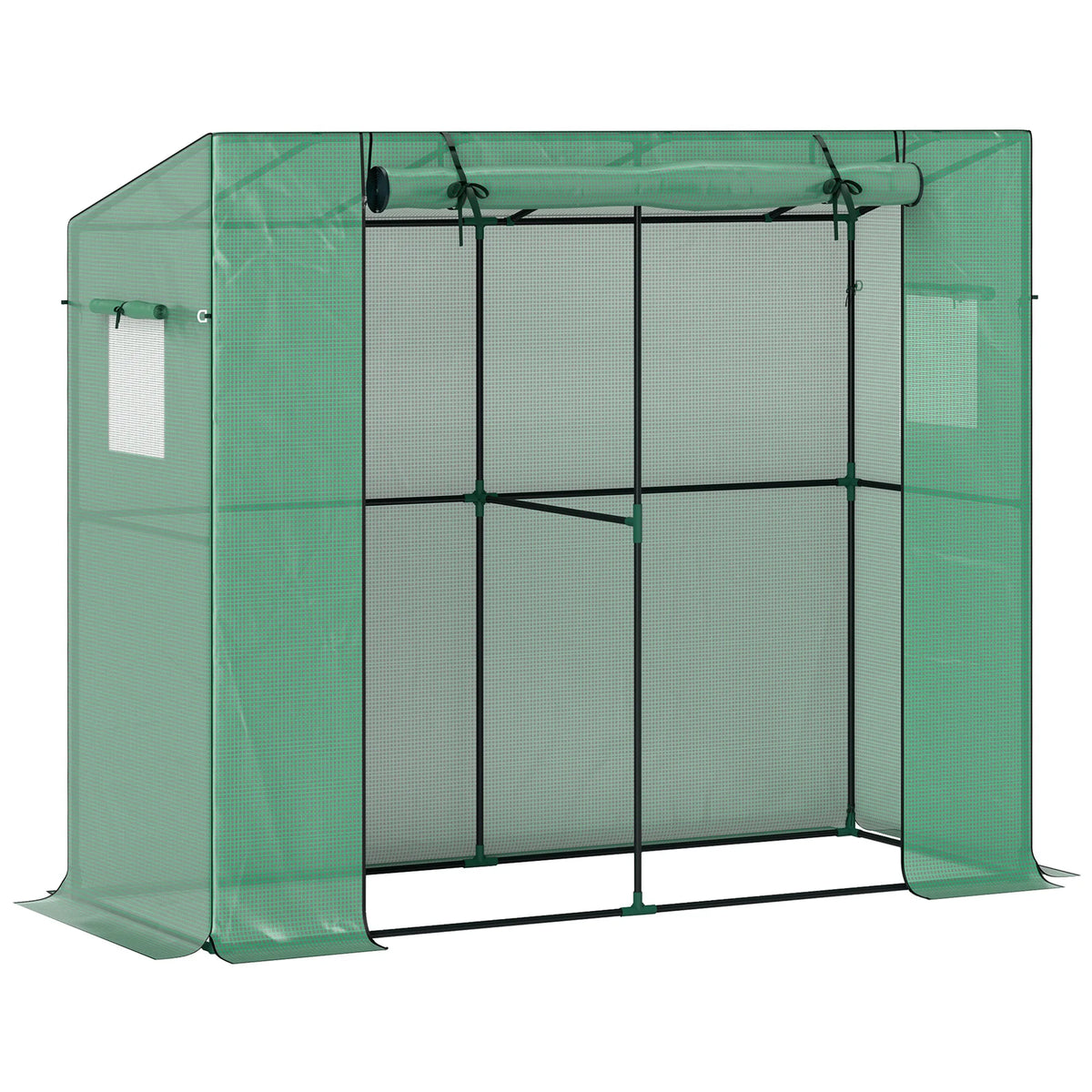 Portable Greenhouse Small Green House, 6.6' x 2.5' x 5.6', Green
