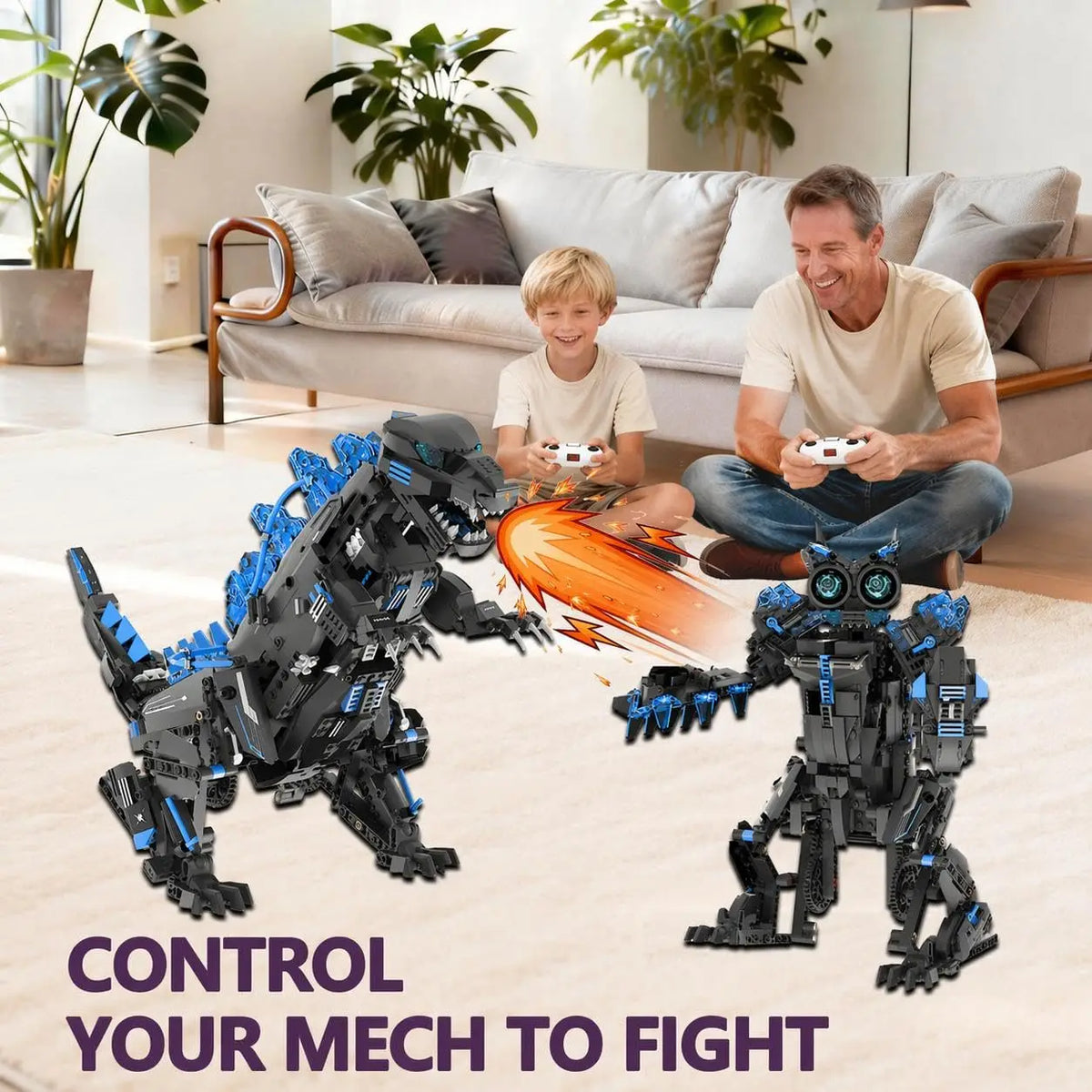 5-in-1 Programmable STEM Robot Dinosaur Building Kit for Kids