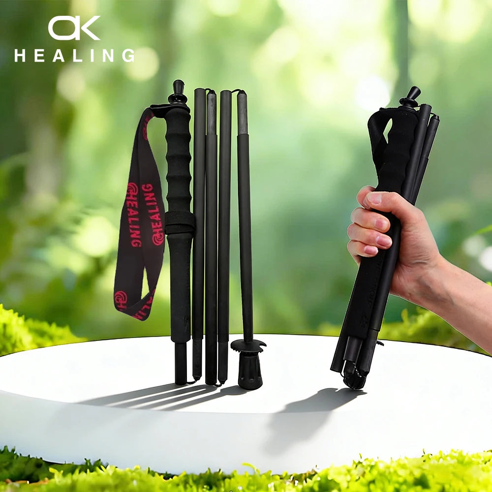 Okhealing Carbon Fiber Foldable Ultralight Multi Section Trekking Poles