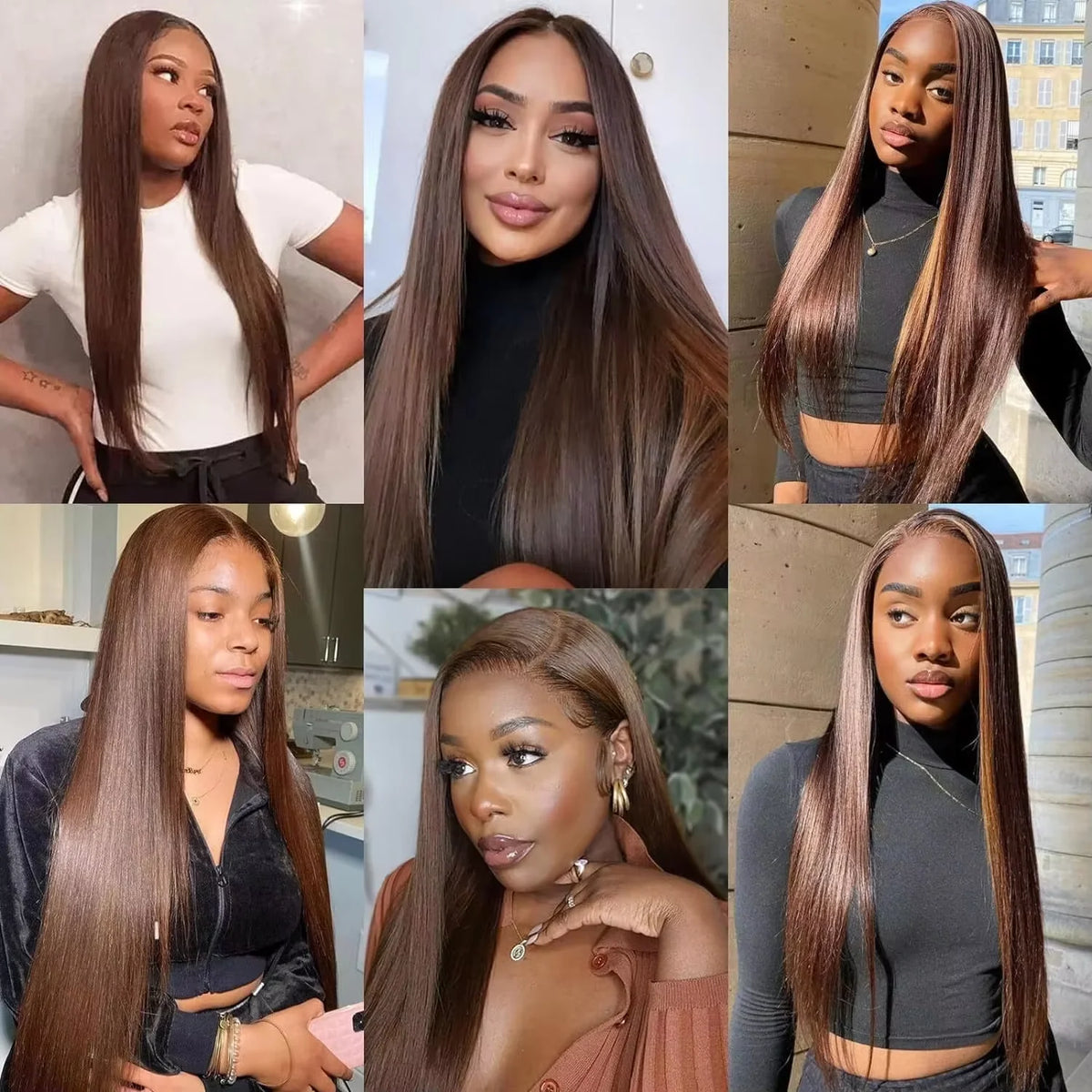 Dosacia Premium Indian Human Hair Lace Front Straight Wig