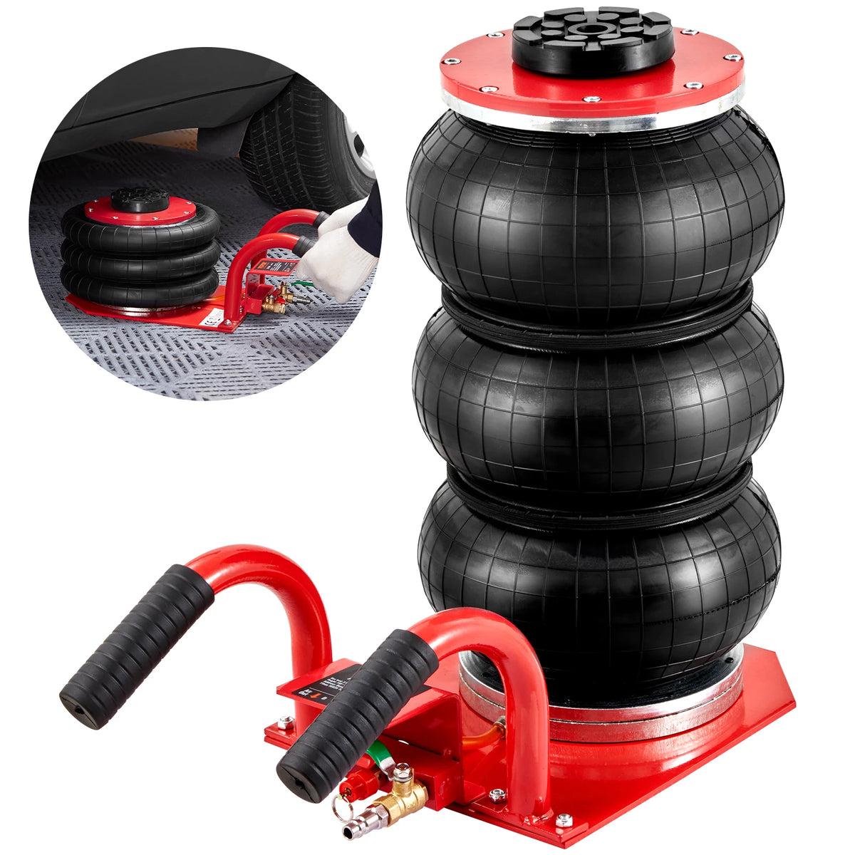 Succebuy Portable Triple Bag Air Jack Pneumatic Car Lift