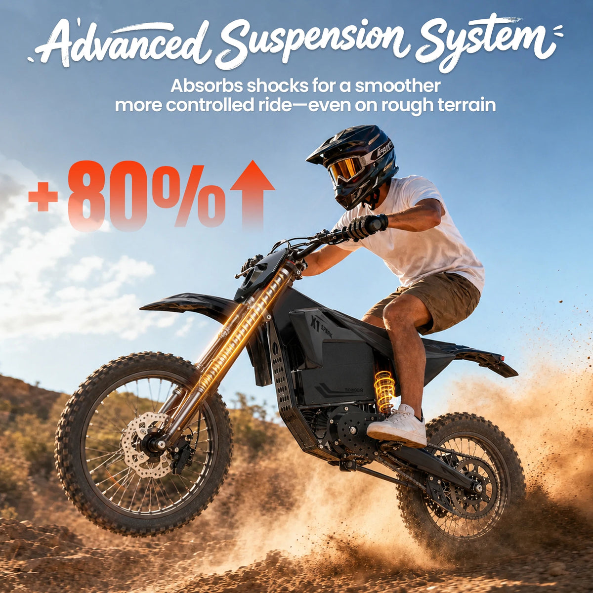 X1 Spark (L/M) Electric Dirt Bike 'A Two-Bike Bundle with the Compact X1 Spark M and Larger X1 Spark L, Giving Two Riders 4500W Mid-Drive Performance with Different Wheel Sizes.