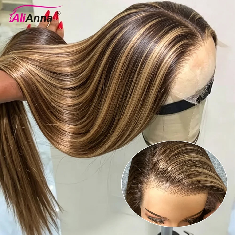 ALIANNA Remy Human Hair Lace Front Wig With Baby Hair