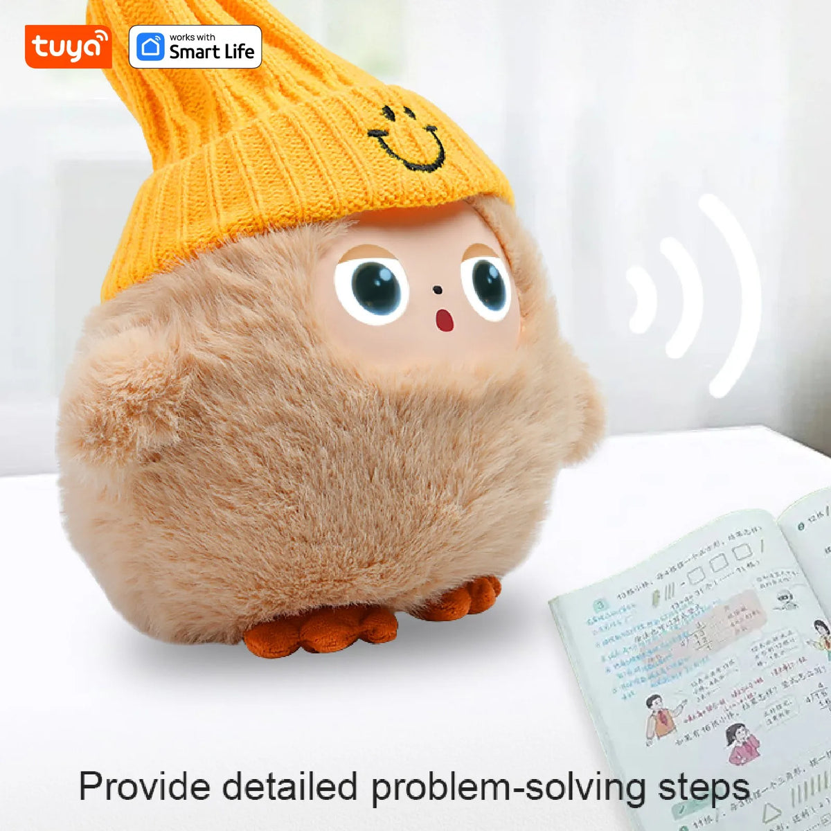 Tuya Smart AI Plush Robot Voice Interactive LED Eyes Companion
