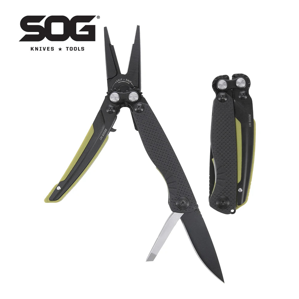 SOG Mini Tactical Multitool Pliers With Knife And Wire Cutters