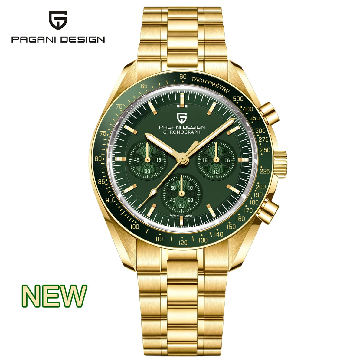 PAGANI DESIGN Men's Sapphire Crystal Quartz Chronograph Watch