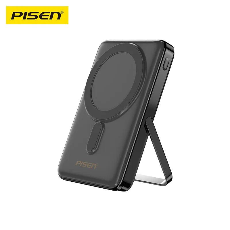 PISEN 10000mAh Magnetic Wireless Power Bank With Built In Stand