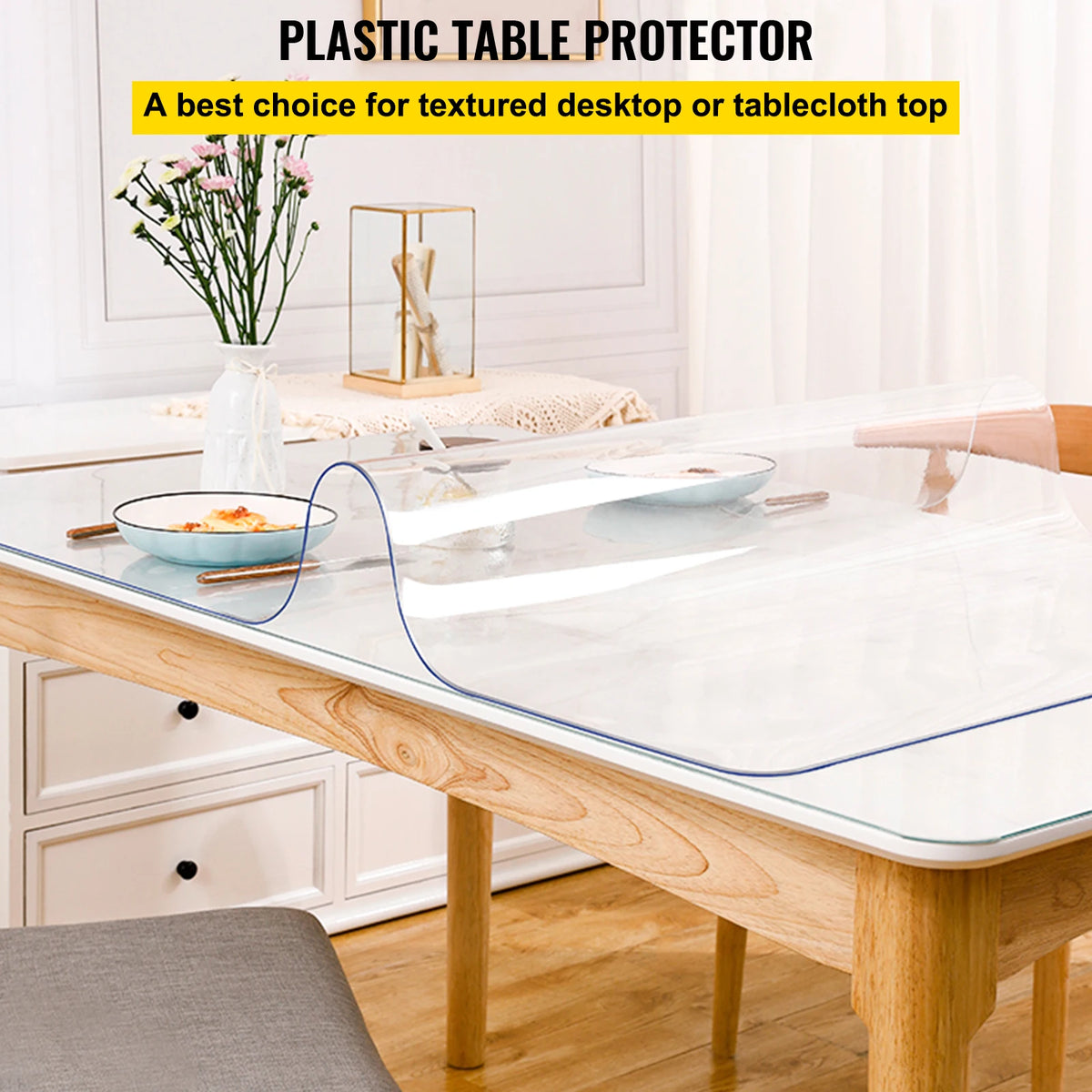 SucceBuy Waterproof PVC Tablecloth Desk Cover Protector For Dining Tables
