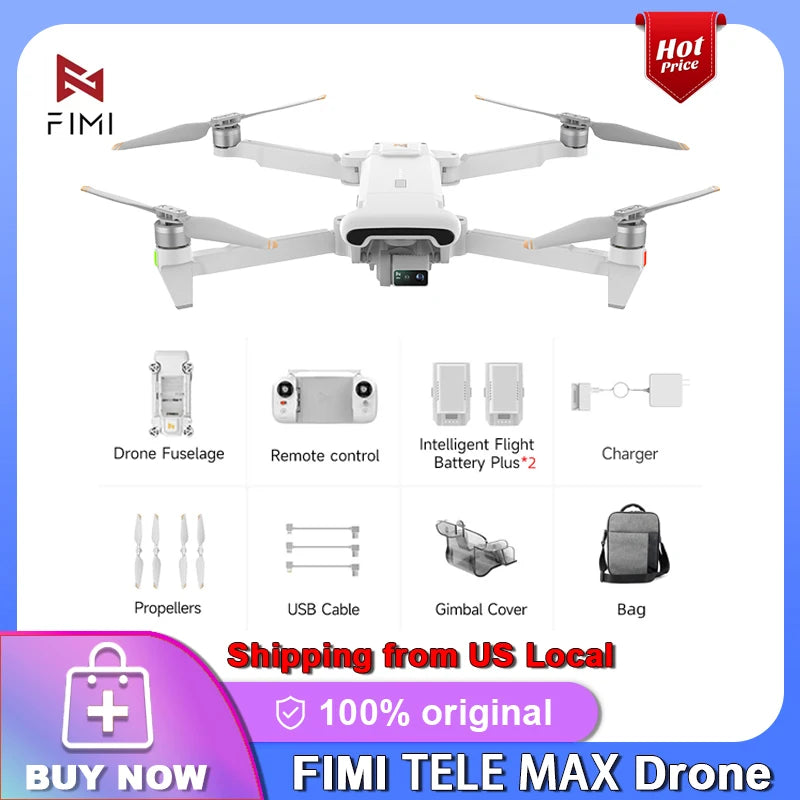 FIMI X8 Tele Max 4K Long Range Drone With Gimbal