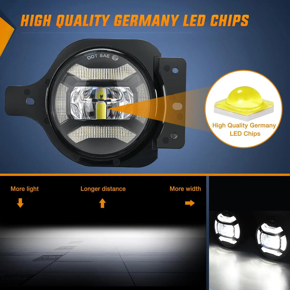 Nilight Led Fog Lights With Mounting Brackets And Hardware