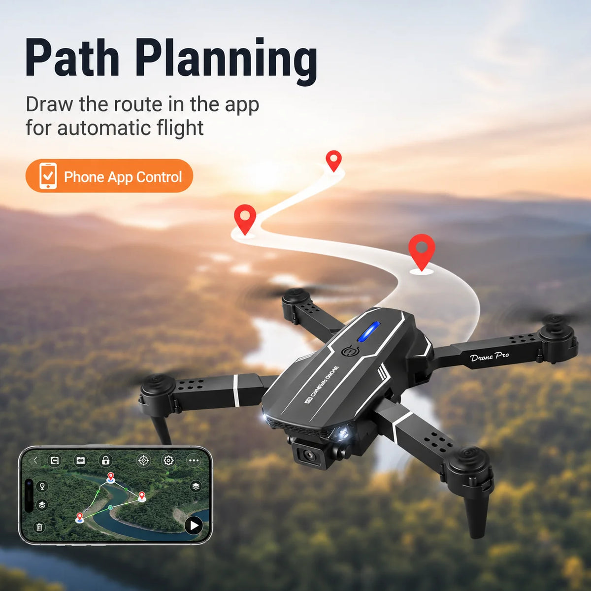 ZNLYRION S101 Foldable 4K Dual Camera FPV RC Drone