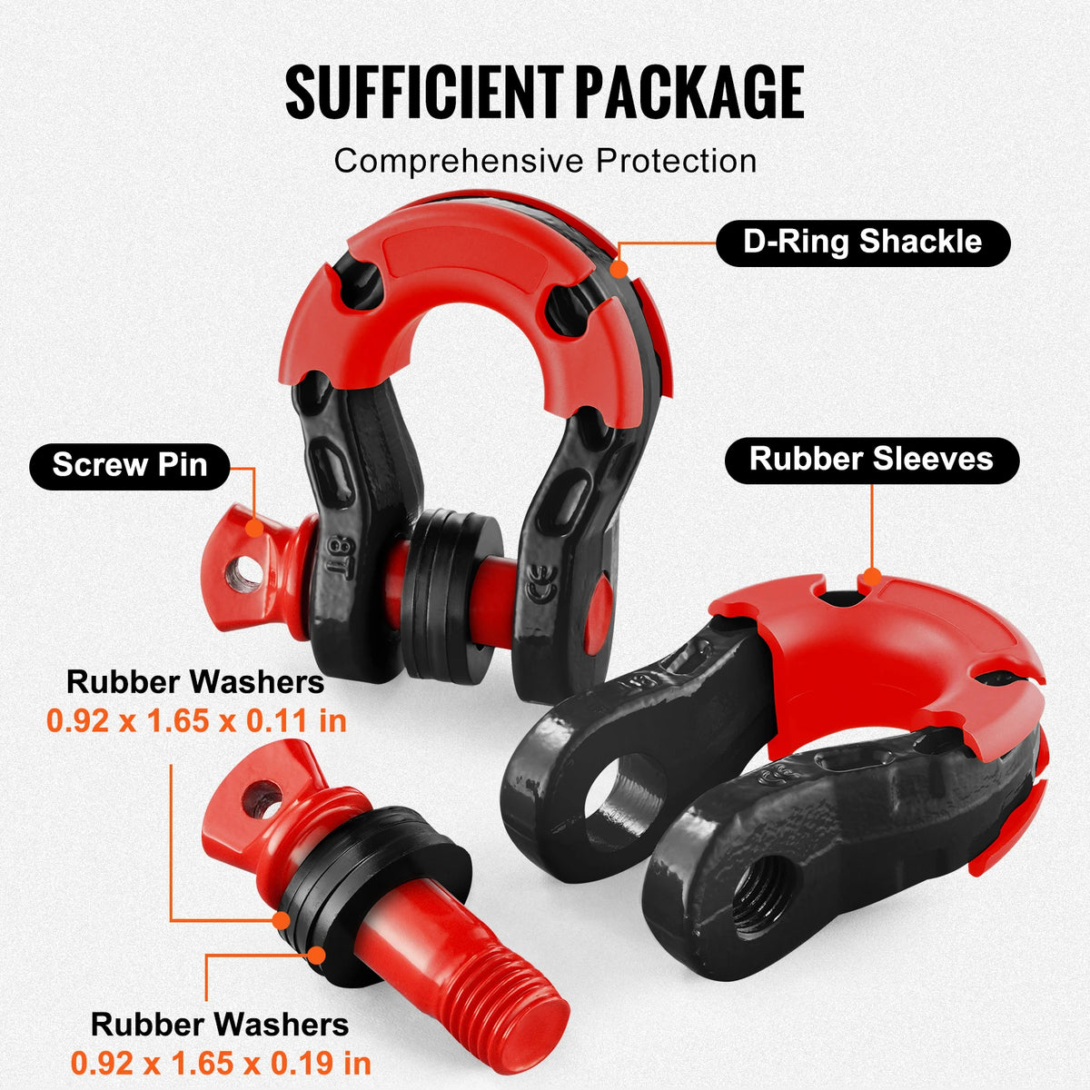 D-Ring Shackle U-Hook With Pin Isolators For Topping