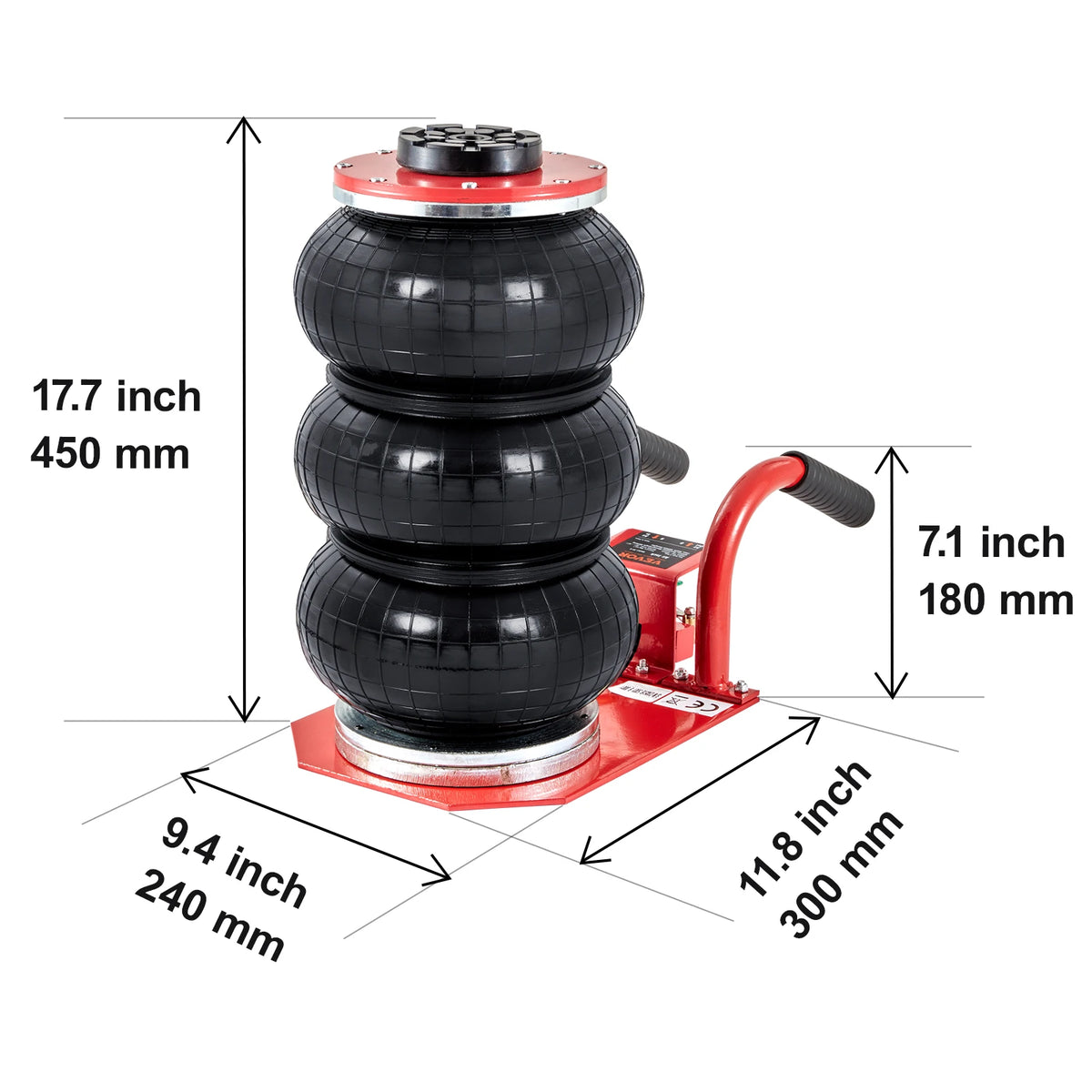 Succebuy Portable Triple Bag Air Jack Pneumatic Car Lift