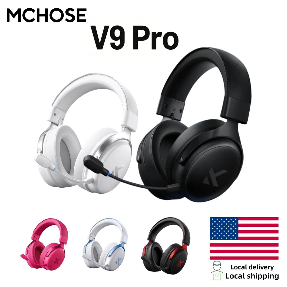 MCHOSE V9 Pro Wireless Gaming Headset Featuring Noise Canceling Mic