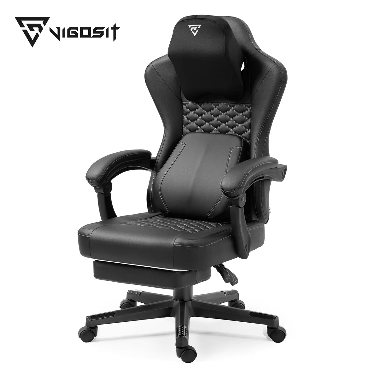 Vigosit Gaming Chair with Heated Massage Lumbar Support, Ergonomic Computer Gaming Chair with Pelvic Cushion