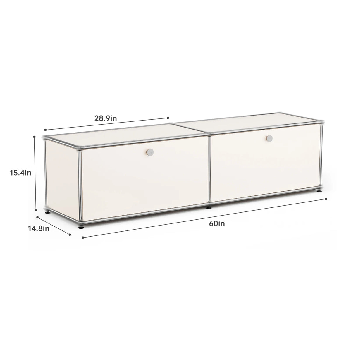 Modern Stainless Steel Storage Cabinet TV Stand for Living Room