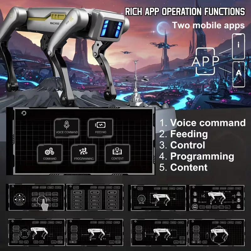 AI Robot Dog Toy With Remote Control And Flexible Limbs
