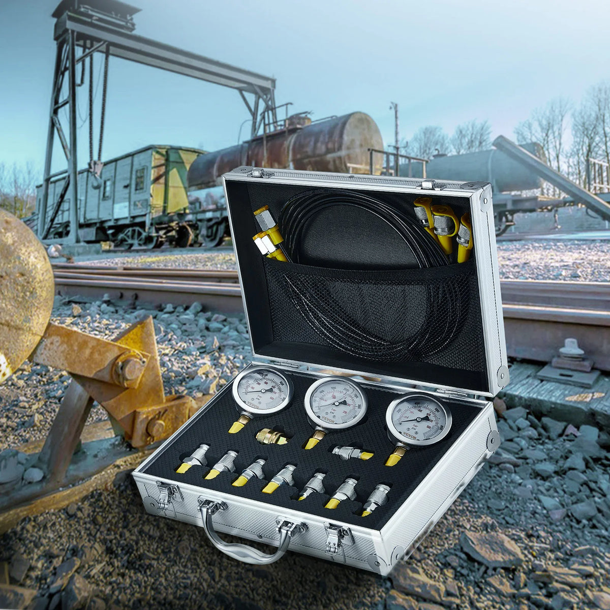 SucceBuy Excavator Hydraulic Pressure Test Kit With Case