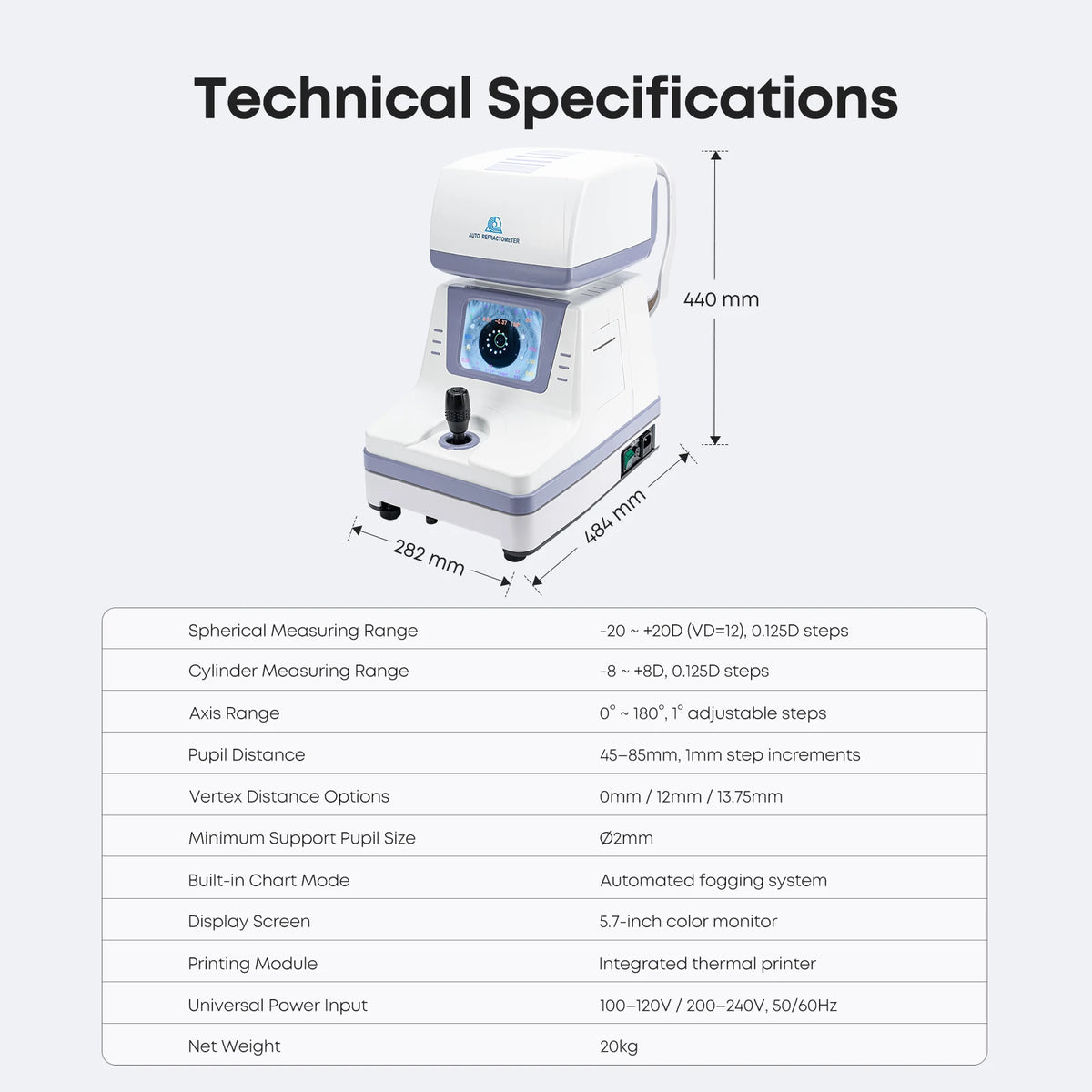 AlST Optics Digital Optometric Refractometer With Color Display