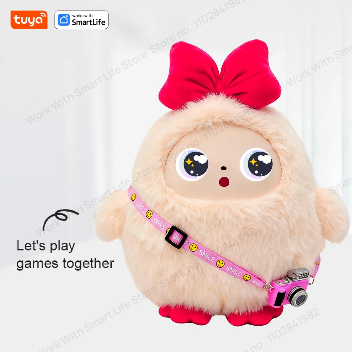 Tuya Smart AI Plush Robot Voice Interactive LED Eyes Companion