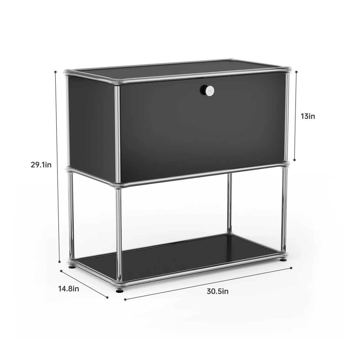 Modern Stainless Steel Storage Cabinet TV Stand for Living Room