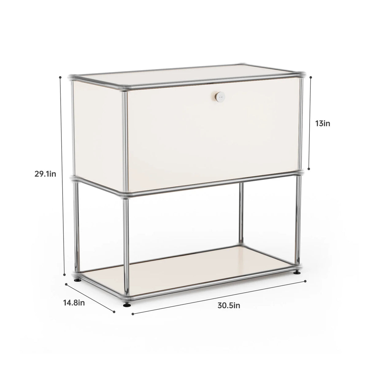 Modern Stainless Steel Storage Cabinet TV Stand for Living Room