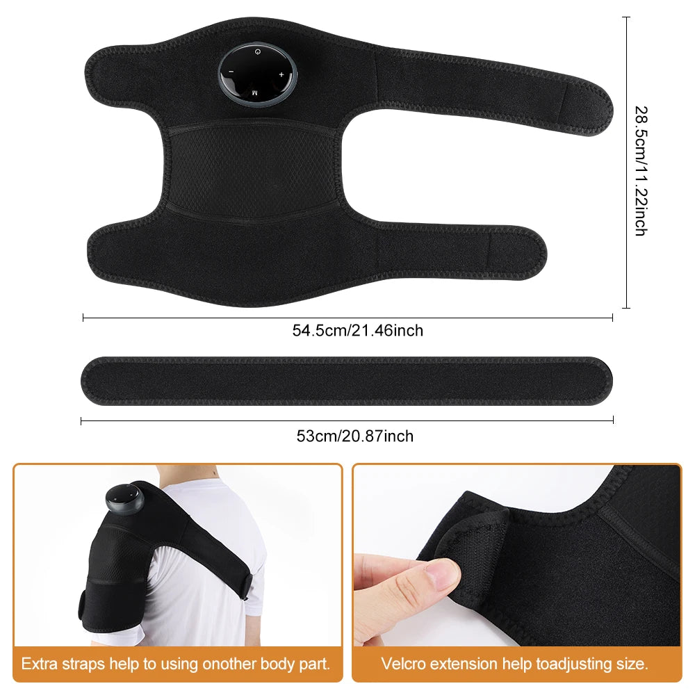 Hailicare Graphene Heated Knee Brace Rechargeable Massage Support Pad LED