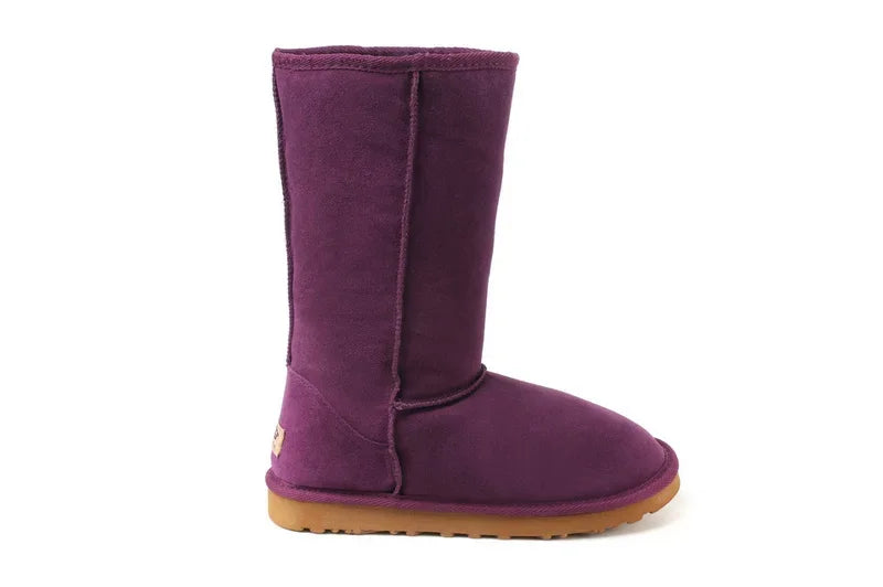 Women's Platform Mini Snow Boots Women's Indoor Slippers Style Leather Suede Material Overcoat Shoe Style Comfortable Sheeps