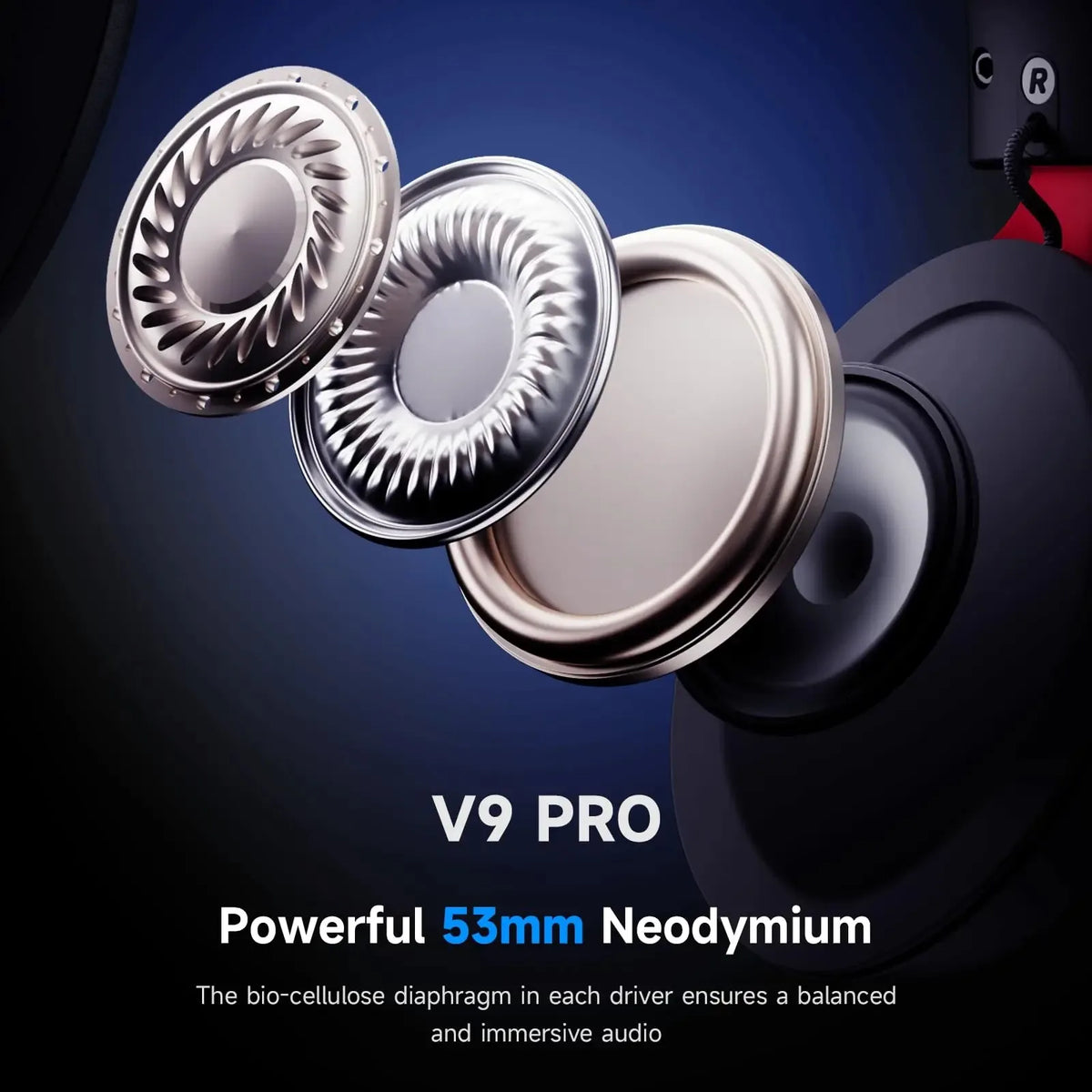 MCHOSE V9 Pro Wireless Gaming Headset Featuring Noise Canceling Mic