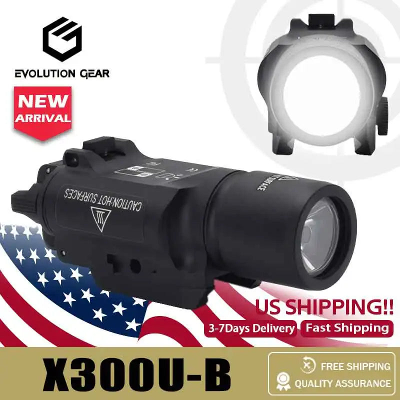 Tactical X300U-B Rifle Light 600 Lumens Hunting Flashlight With Rail