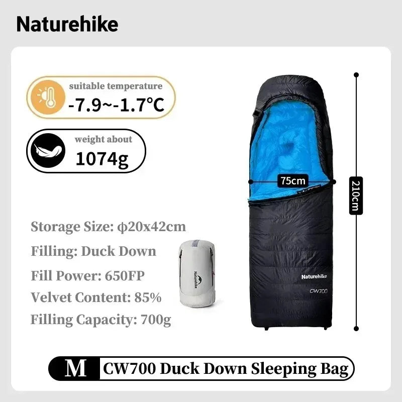 Naturehike Ultralight Duck Down Sleeping Bag For Winter Camping