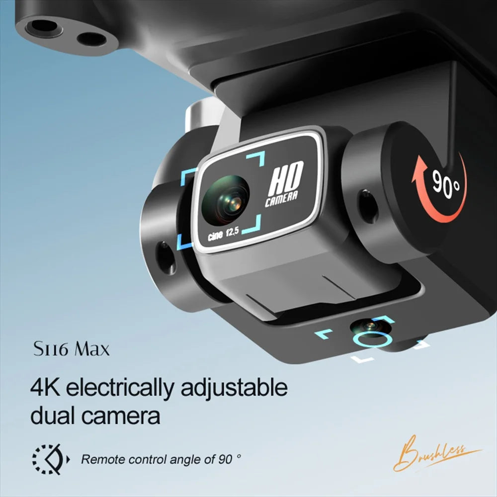 EVANOVM S116 MAX Brushless RC Drone With Dual Camera FPV