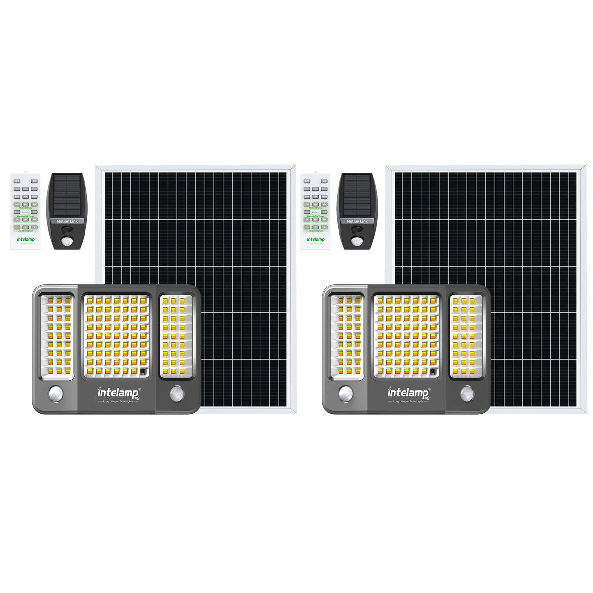 intelamp Outdoor Solar Flood Lights 20000mAh 3 Color With Super Large Solar Panel 16.4 FT Cable For Yard Backyard Porch Driveway