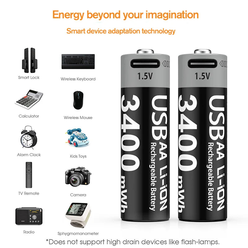 Kuugro Rechargeable Lithium Ion Battery For Electronic Devices
