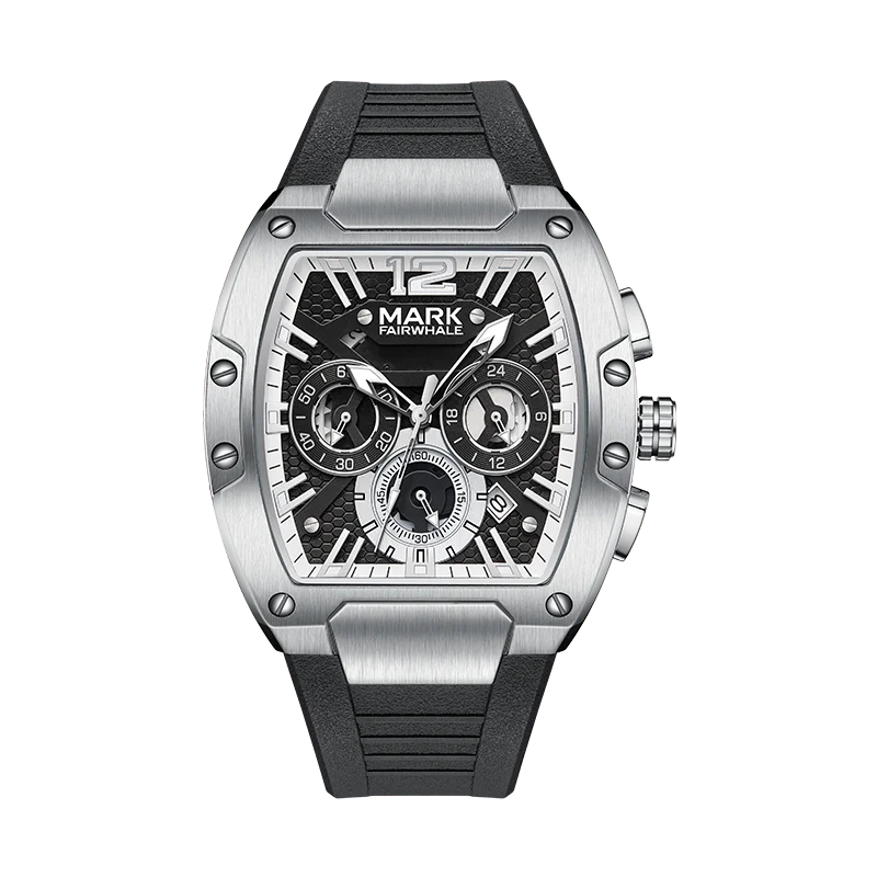 Mark Fairwhale Tonneau Quartz Chronograph Waterproof Luminous Sport Watch