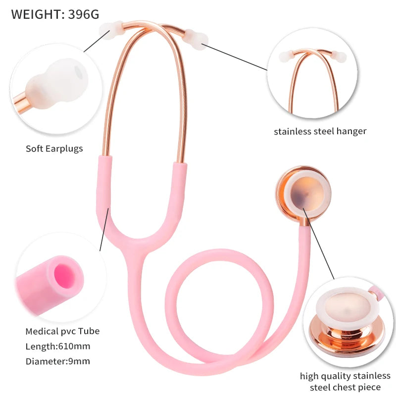 Professional Doctor Medical Stethoscope Heart Lung Cardiology Single Head Stethoscope Nurse Student Vet Medical Equipment Device