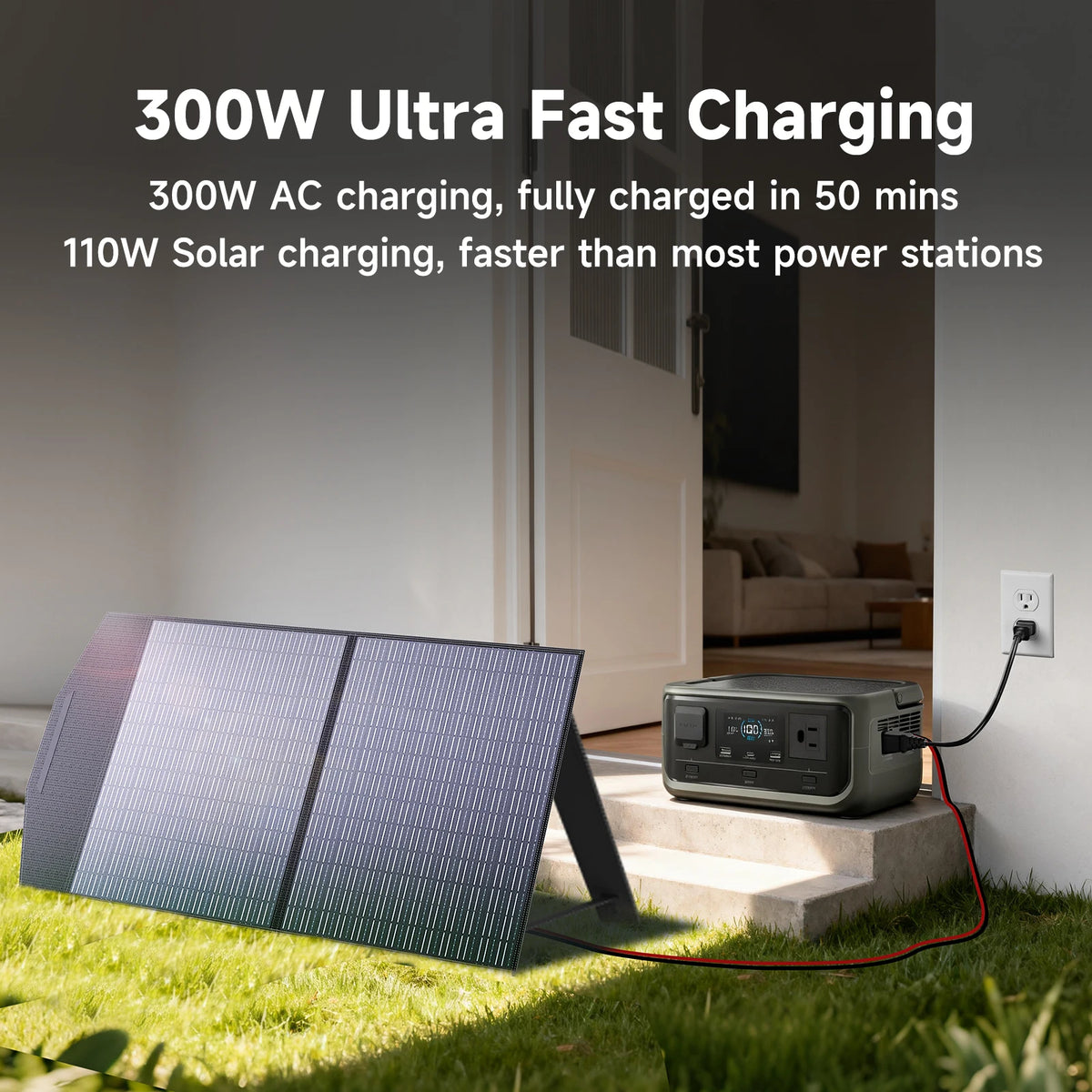 Allpowers Volix P300 Portable Power Station 256Wh LiFePO4 Battery 300W