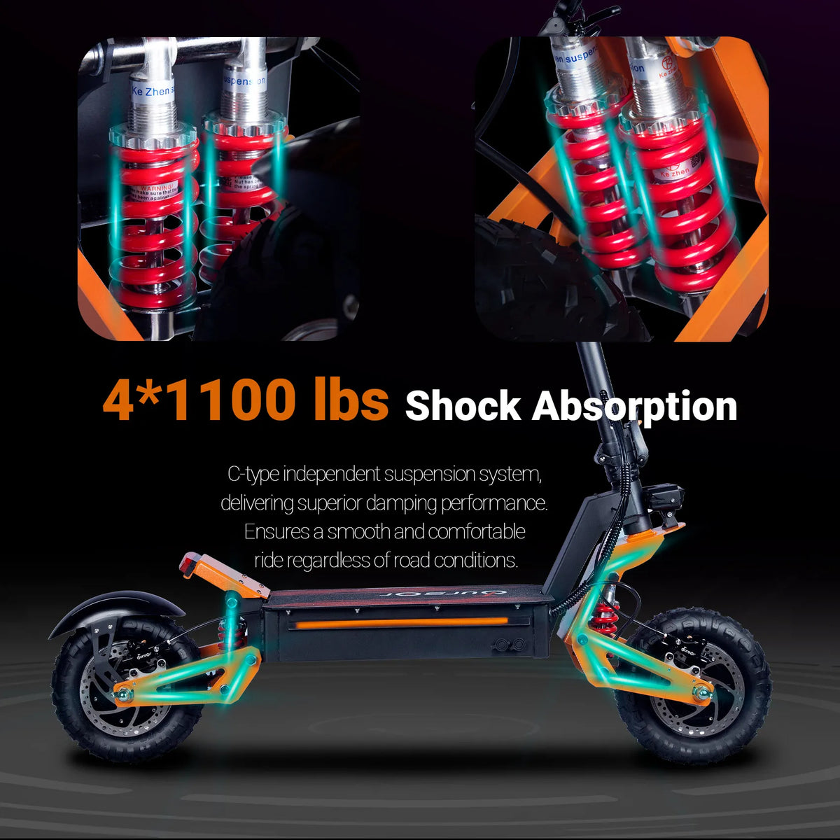 TOURSOR X5 EU USA Foldable 6000W Dual Motor Electric Scooter 11" Off-road Tyres 52V/60V Max Speed 70KM/H Range 100KM E Scooter