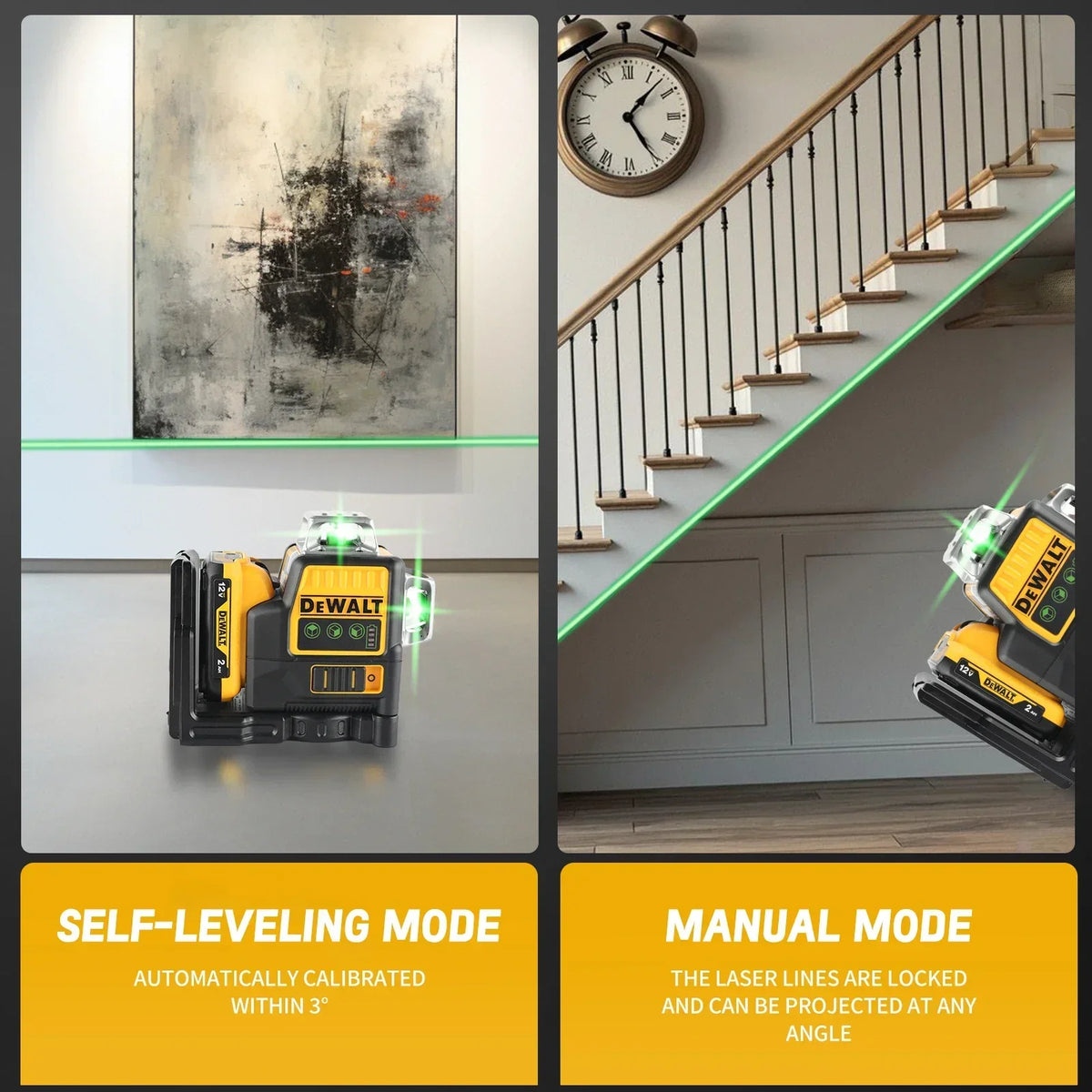 DeWalt 360 Degree Rechargeable Laser Level For Construction Projects