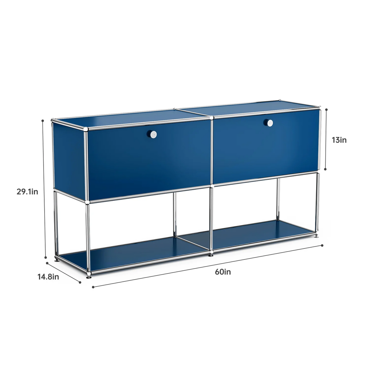 Modern Stainless Steel Storage Cabinet TV Stand for Living Room