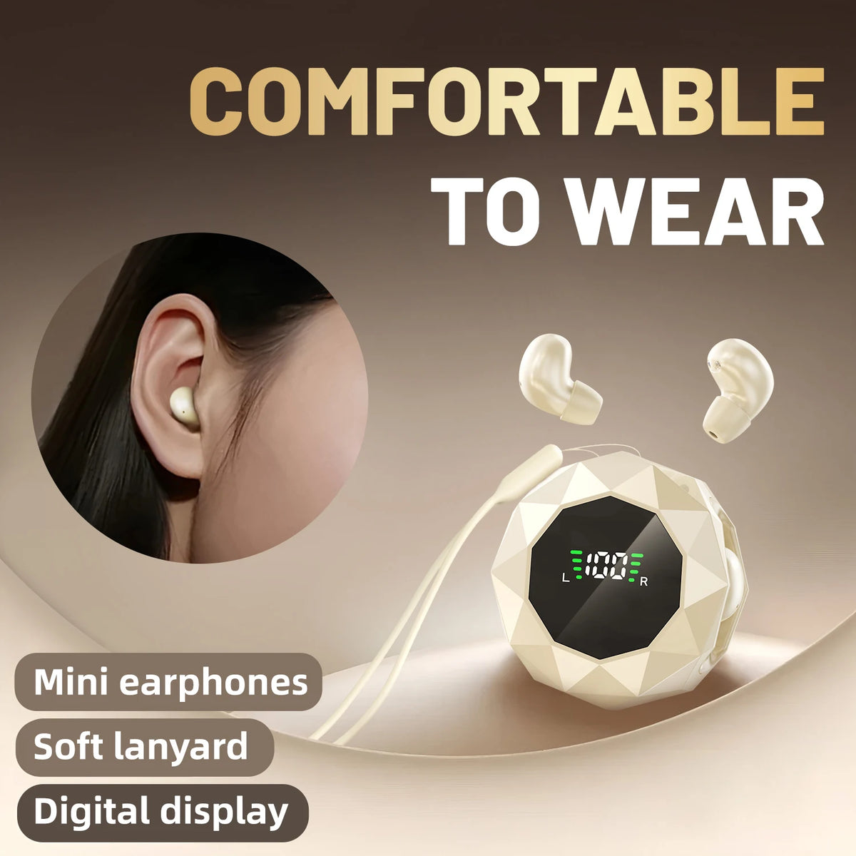Shuke Wireless Sleep Earbuds With Active Noise Cancellation Headphones