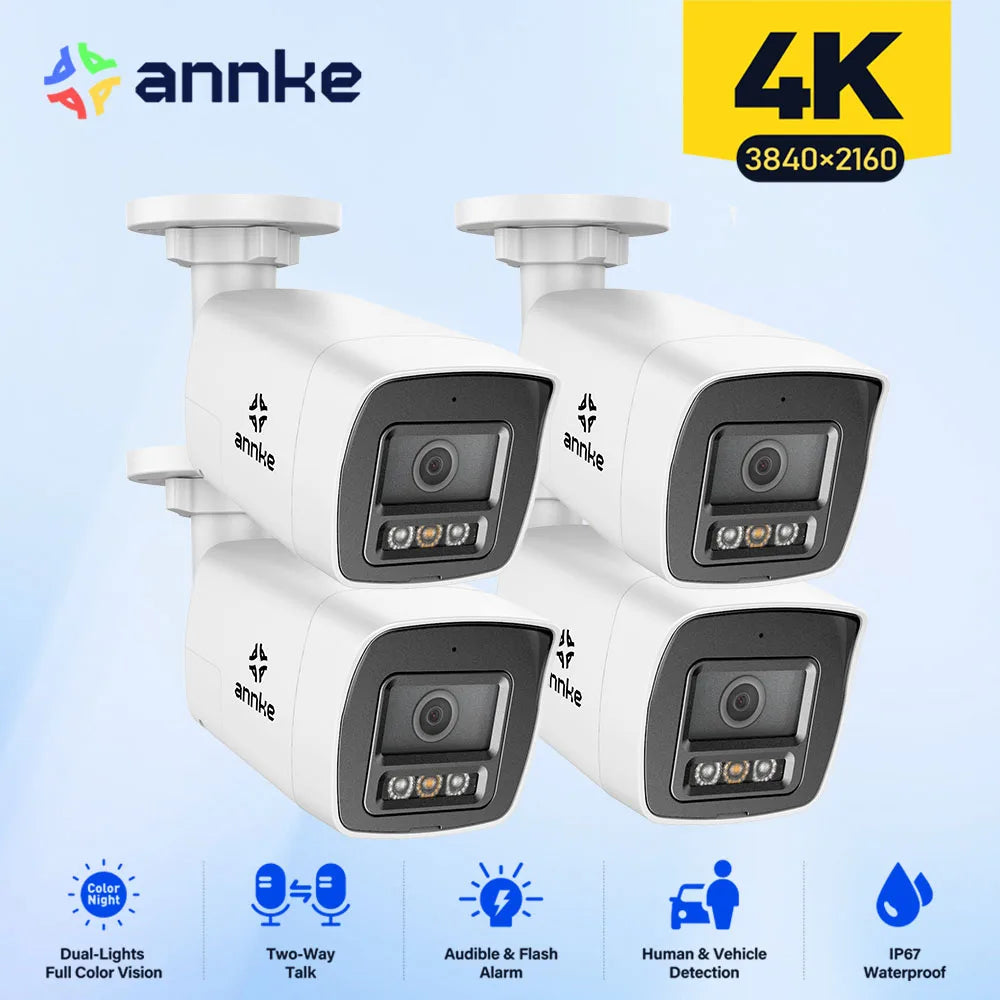 Annke 8MP 4K PoE Outdoor IP Camera With Motion Detection