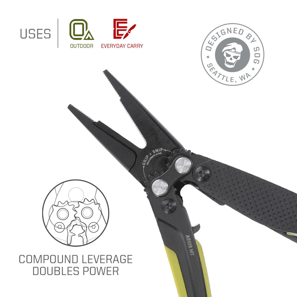 SOG Mini Tactical Multitool Pliers With Knife And Wire Cutters