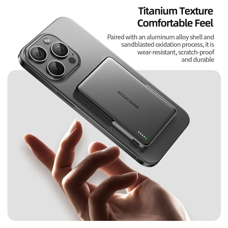 Movspeed Magnetic Wireless Power Bank With Integrated Charging Stand