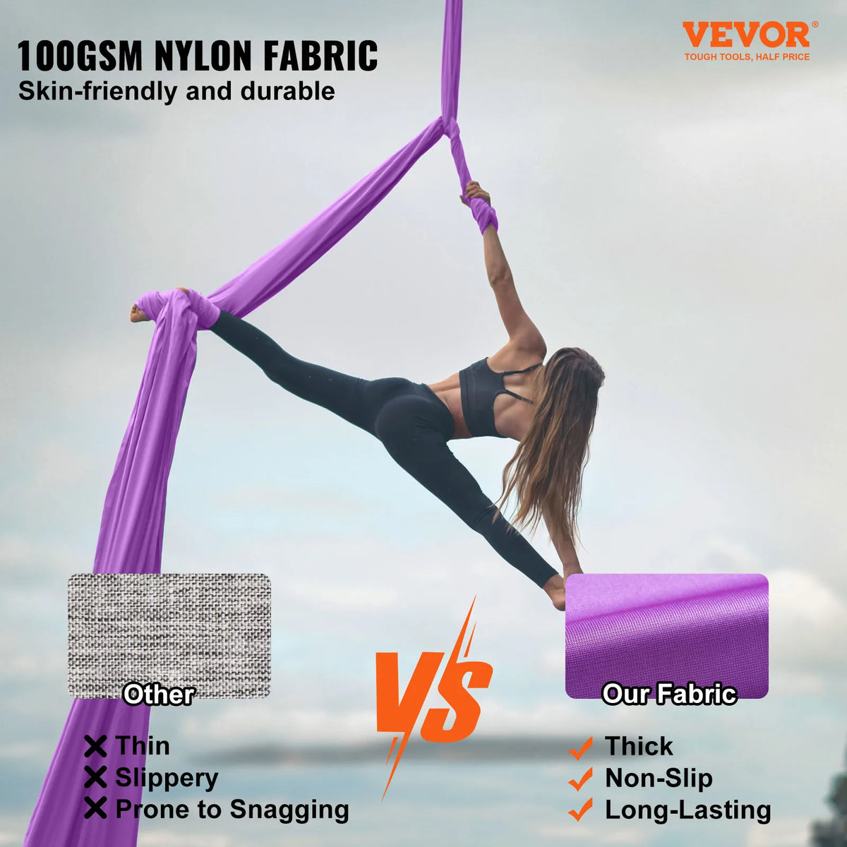 SucceBuy Premium Nylon Aerial Yoga Hammock And Swing Set