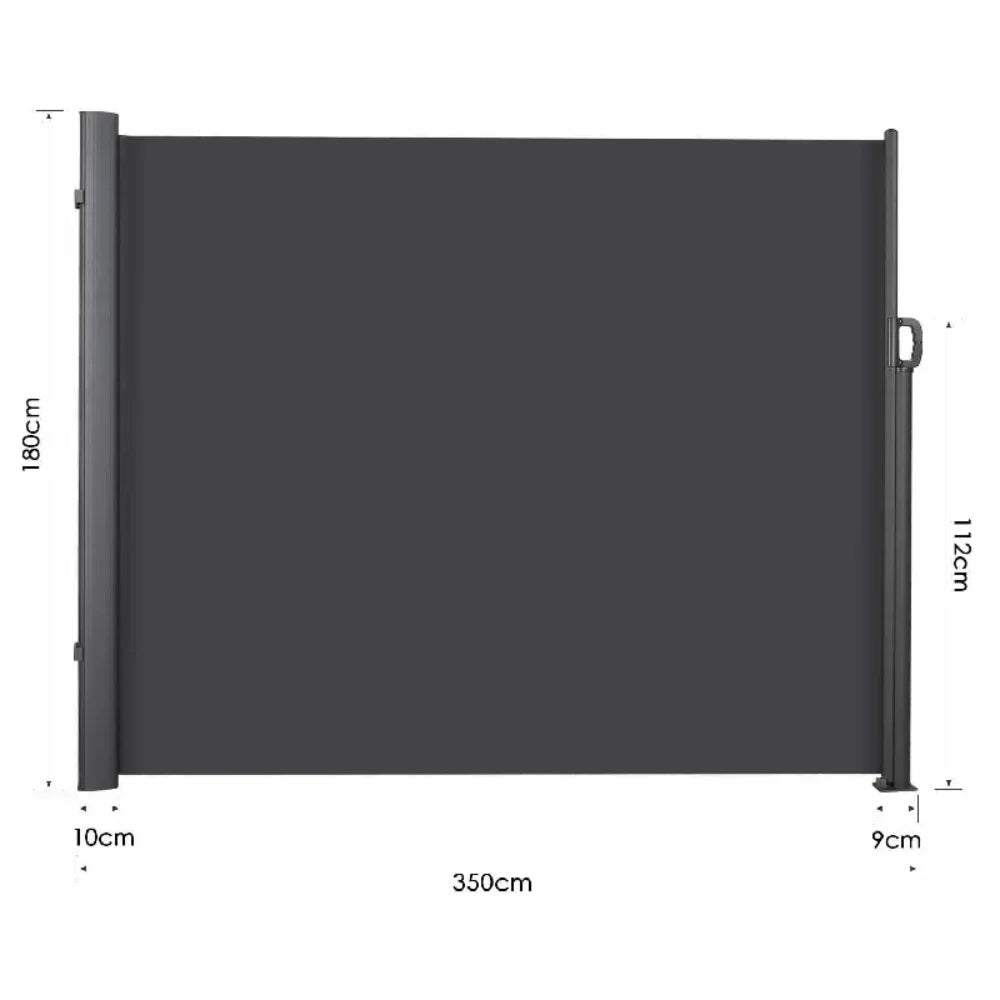 Homfa Retractable Side Awning Automatic Outdoor Privacy Sun Shade