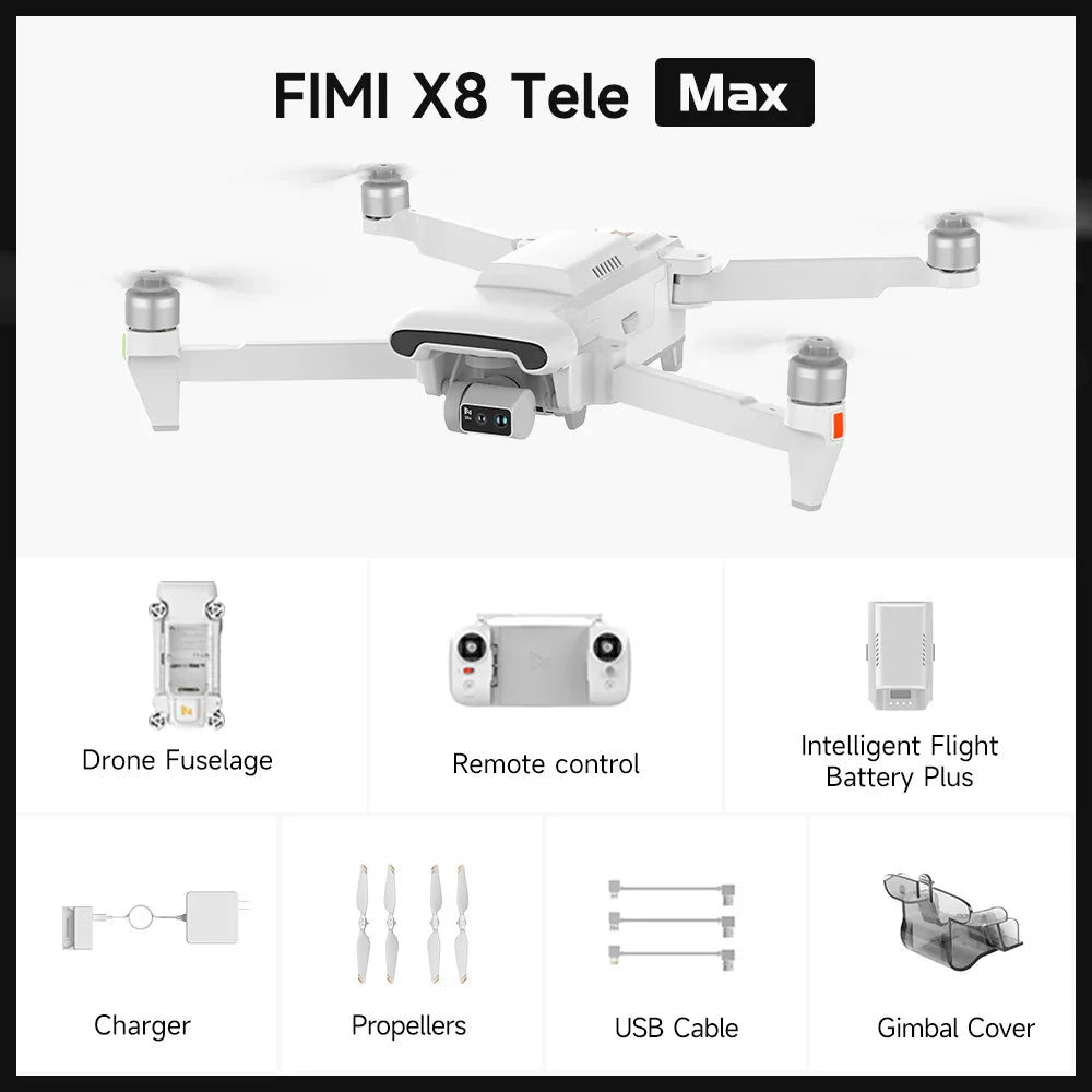 FIMI X8 Tele Max 4K Long Range Drone With Gimbal
