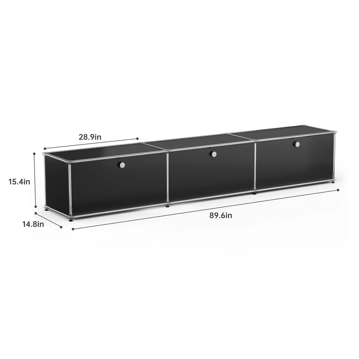 Modern Stainless Steel Storage Cabinet TV Stand for Living Room